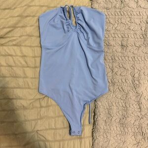 Abercrombie Light Blue Halter Bodysuit